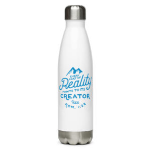 Reality Points to its Creator Water Bottle